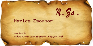 Marics Zsombor névjegykártya